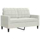 sofasæt 3 dele med hynder og bolsterpuder velour cremefarvet