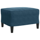 sofasæt 3 dele med hynder og bolsterpuder velour blå