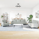 sofasæt 4 dele med hynder velour lysegrå