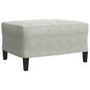 sofasæt 4 dele med hynder velour lysegrå