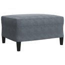 sofasæt 4 dele med hynder velour mørkegrå