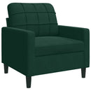 sofasæt 4 dele med hynder velour mørkegrøn