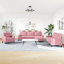 sofasæt 4 dele med hynder velour lyserød