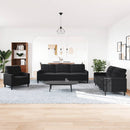 sofasæt 4 dele med hynder velour sort