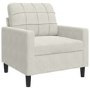 sofasæt 4 dele med hynder velour cremefarvet