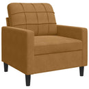 sofasæt 3 dele med hynder og bolsterpuder velour brun