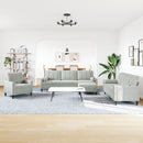 sofasæt 4 dele med hynder og bolsterpuder velour lysegrå