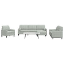 sofasæt 4 dele med hynder og bolsterpuder velour lysegrå