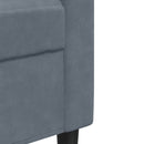 sofasæt 4 dele med hynder og bolsterpuder velour mørkegrå