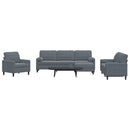 sofasæt 4 dele med hynder og bolsterpuder velour mørkegrå