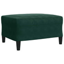 sofasæt 4 dele med hynder og bolsterpuder velour mørkegrøn