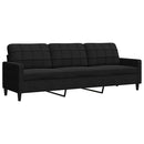 sofasæt 4 dele med hynder og bolsterpuder velour sort