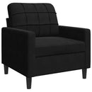 sofasæt 4 dele med hynder og bolsterpuder velour sort