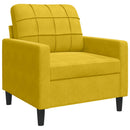 sofasæt 4 dele med hynder og bolsterpuder velour gul