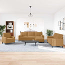 sofasæt 4 dele med hynder og bolsterpuder velour brun
