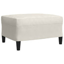 sofasæt 4 dele med hynder og bolsterpuder velour cremefarvet
