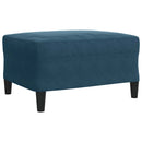 sofasæt 4 dele med hynder og bolsterpuder velour blå