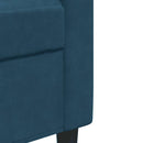 sofasæt 4 dele med hynder og bolsterpuder velour blå