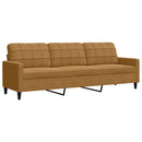 sofasæt 2 dele med hynder velour brun