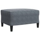 sofasæt 3 dele med hynder velour mørkegrå