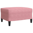 sofasæt 3 dele med hynder velour lyserød