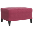 sofasæt 2 dele med hynder velour vinrød
