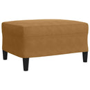sofasæt 3 dele med hynder velour brun
