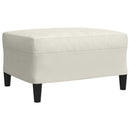 sofasæt 3 dele med hynder velour cremefarvet