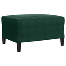 sofasæt 3 dele med hynder og bolsterpuder velour mørkegrøn