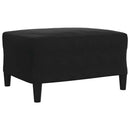 sofasæt 3 dele med hynder og bolsterpuder velour sort