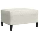 sofasæt 3 dele med hynder og bolsterpuder velour cremefarvet