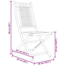 foldbare havestole 4 stk. 46x66x99 cm bambus