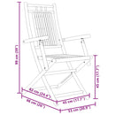 foldbare havestole 4 stk. 53x66x99 cm bambus