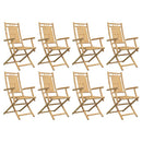 foldbare havestole 8 stk. 53x66x99 cm bambus