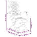 foldbare havestole 8 stk. 53x66x99 cm bambus
