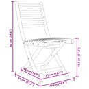 foldbare havestole 4 stk. 43x54x88 cm bambus