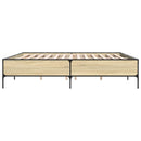 sengestel 180x200 cm konstrueret træ og metal sonoma-eg