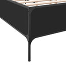 sengestel 150x200 cm konstrueret træ og metal sort