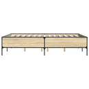 sengestel 150x200 cm konstrueret træ og metal sonoma-eg