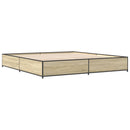 sengestel 200x200 cm konstrueret træ og metal sonoma-eg