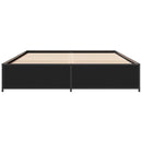 sengestel 120x190 cm konstrueret træ og metal sort