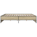 sengestel 180x200 cm konstrueret træ og metal sonoma-eg