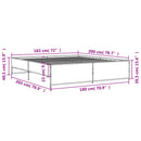 sengestel 180x200 cm konstrueret træ og metal sonoma-eg