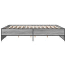 sengestel 180x200 cm konstrueret træ og metal grå sonoma-eg