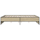 sengestel 150x200 cm konstrueret træ og metal sonoma-eg