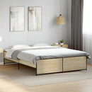 sengestel 150x200 cm konstrueret træ og metal sonoma-eg