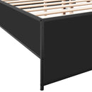 sengestel 120x200 cm konstrueret træ og metal sort