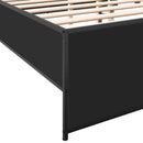 sengestel 135x190 cm konstrueret træ og metal sort