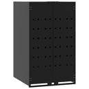skraldespandsskjuler 207x79x117 cm 3 rum stål sort