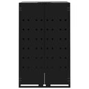skraldespandsskjuler 276x79x117 cm 4 rum stål sort